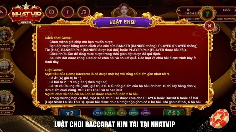 Những quy tắc cơ bản giúp bạn nắm rõ luật chơi Baccarat Kim Tài