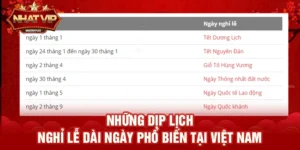 Lịch nghỉ lễ dài ngày – Cơ Hội Vàng Cho Giải Trí Và Trải Nghiệm Cùng Nền Tảng Trực Tuyến